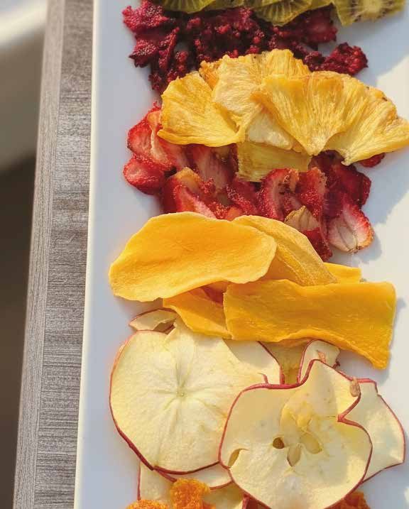 Rodajas de fruta deshidratada
